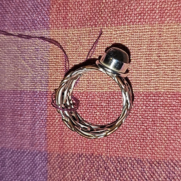 New STERLING SILVER Labradorite RING SIZE 7.5 - Picture 6 of 8